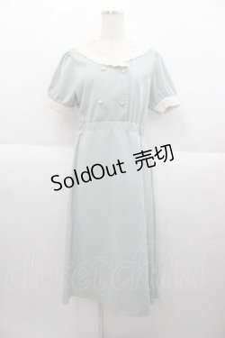 画像1: LOLITAその他(お買取対象外) / レース襟フロントボタン半袖ワンピース  ミント I-25-09-30-092-LO-OP-SA-ZI