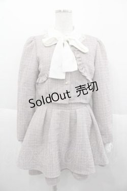 画像2: NOEMIE / お嬢さんキラキラツイードセットアップ M ピンク I-25-09-30-095-LO-OP-SA-ZI