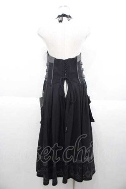 画像2: Ozz oneste / 薔薇刺繍ロングベスト  黒Ｘグレー I-25-09-30-098-OO-TO-SA-ZI