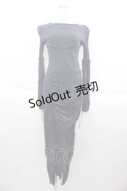 画像1: alice auaa / 楊柳切替ワンピース 3 黒 I-25-09-30-100-AA-OP-SA-ZI