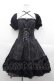 画像1: FRILL / 薔薇モチーフ半袖ワンピース  黒 I-25-09-30-101-HN-OP-SA-ZI (1)