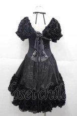 画像2: FRILL / 薔薇モチーフ半袖ワンピース  黒 I-25-09-30-101-HN-OP-SA-ZI (2)
