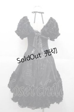 画像2: FRILL / 薔薇モチーフ半袖ワンピース  黒 I-25-09-30-101-HN-OP-SA-ZI