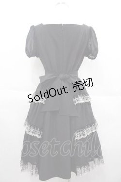 画像2: Moi-meme-Moitie / サイドギャザー十字架ワンピース 2 ブラック×ホワイト I-25-09-30-103-MO-OP-SA-ZI