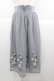 画像1: an another angelus / ローズ刺繍シフォンスカート  ブルーグレイ I-25-09-30-106-CA-SK-SA-ZI (1)