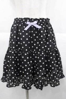 画像1: MILK / Merryスカート  黒Ｘ白 I-25-09-30-108-ML-SK-SA-ZI