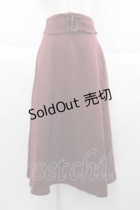 an another angelus / ウエストレースコルセットフレアースカート  ボルドー I-25-09-30-111-CA-SK-SA-ZI