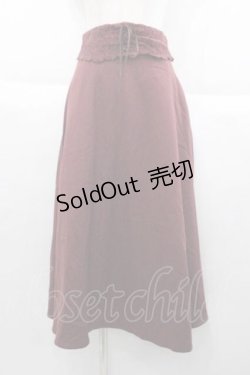画像1: an another angelus / ウエストレースコルセットフレアースカート  ボルドー I-25-09-30-111-CA-SK-SA-ZI