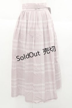 画像1: an another angelus / ビッグチェックタックスカート  ラベンダー I-25-09-30-112-CA-SK-SA-ZI