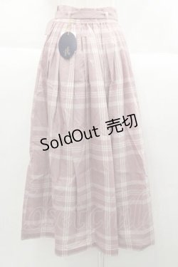 画像2: an another angelus / ビッグチェックタックスカート  ラベンダー I-25-09-30-112-CA-SK-SA-ZI
