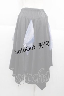 画像2: CIVARIZE / レイヤードスカートパンツ  黒Ｘ青 I-25-09-30-118-GO-PA-SA-ZI