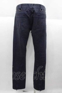 画像2: ALGONQUINS / レオパード柄パンツ  黒Ｘ青 I-25-09-30-121-AL-PA-SA-ZI