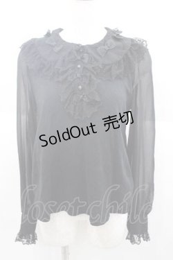 画像1: Angelic Pretty / ふわふわリボンカットソー  黒 I-25-09-30-016-AP-TO-SA-ZI