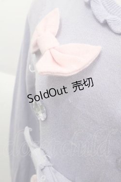 画像2: Angelic Pretty / リボンビジューニットカーディガン  ラベンダー I-25-09-30-020-AP-TO-SA-ZI