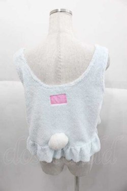 画像2: Nile Perch / くまさんボアノースリーブトップス  サックスＸピンク I-25-09-30-021-LO-TO-SA-ZI