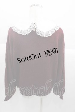 画像2: Secret Honey / 襟付ケーブルニットプルオーバー 0 ワイン I-25-09-30-022-CA-TO-SA-ZI