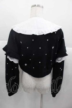 画像2: Rojita / 2WAYカラーハート刺繍スウエット  ブラック I-25-09-30-023-LO-TO-SA-ZI