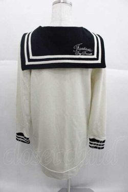 画像2: SWIMMER / セーラー襟長袖トップス  アイボリーＸ黒 I-25-09-30-026-EL-TO-SA-ZI