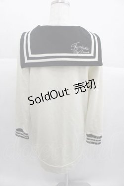 画像2: SWIMMER / セーラー襟長袖トップス  アイボリーＸ黒 I-25-09-30-026-EL-TO-SA-ZI