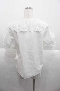 画像2: DearMyLoveRose / スカラップ刺繍襟ブラウス 3L 白 I-25-09-30-003-EL-BL-SA-ZI
