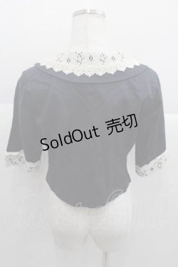 画像2: an another angelus / レース襟半袖ジャケット  ネイビーＸ白 I-25-09-30-027-CA-JA-SA-ZI