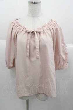 画像1: F&A / ローズ刺繍袖トップス  ピンク I-25-09-30-029-LO-TO-SA-ZI
