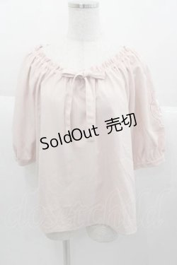 画像1: F&A / ローズ刺繍袖トップス  ピンク I-25-09-30-029-LO-TO-SA-ZI