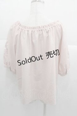 画像2: F&A / ローズ刺繍袖トップス  ピンク I-25-09-30-029-LO-TO-SA-ZI