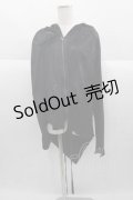 CIVARIZE / テレコ切り替えフェイクスウェード変形パーカー  黒 I-25-09-30-031-GO-TO-SA-ZI