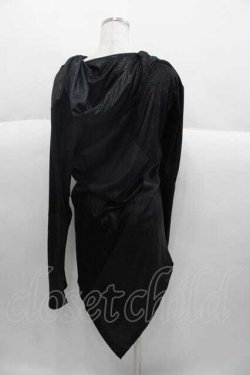 画像2: CIVARIZE / テレコ切り替えフェイクスウェード変形パーカー  黒 I-25-09-30-031-GO-TO-SA-ZI