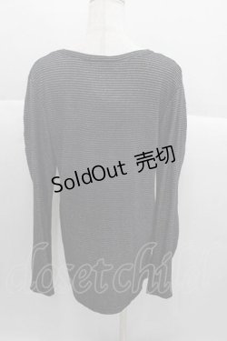 画像2: WORLD WIDE LOVE！(Rydia) / ラメボーダーカットソー  黒Ｘシルバー I-25-09-30-032-PU-TO-SA-ZI