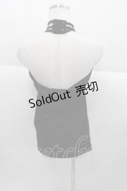 画像2: SEX POT ReVeNGe / スタッズクロスベアトップス  黒 I-25-09-30-033-SP-TO-SA-ZI