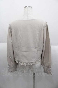 画像2: DearMyLoveRose / コルセット風レースアップレディブラウス 3L ベージュ I-25-09-30-004-EL-BL-SA-ZI