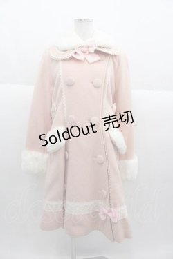 画像1: BABY,THE STARS SHINE BRIGHT / リボン付きメロディーコート  ピンク I-25-09-30-039-BA-CO-SA-ZI
