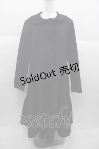 PINK HOUSE / 襟付きロングティアードコート  黒 I-25-09-30-040-LO-CO-SA-ZI