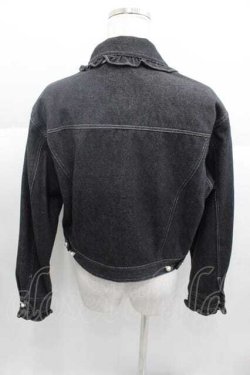 画像2: MILK / パールボタンフリル衿デニムジャケット  黒デニム I-25-09-30-042-ML-JA-SA-ZI