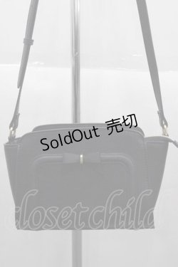 画像1: m petit by misako / AMリボンヨコショルダーバッグ  黒 I-25-10-04-004-LO-BG-SA-ZI