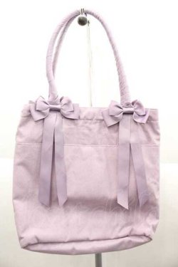 画像2: m petit by misako / ラビットベアプリントトートバッグ  ラベンダー I-25-10-04-030-LO-BG-SA-ZI