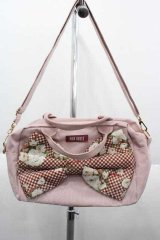 PINK HOUSE / 野ばらギンガム柄リボン付きショルダーバッグ  ピンク I-25-10-04-034-LO-BG-SA-ZI