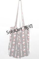Lolime by mellfy memory / Topping Strawberriesトートバッグ  ブラウン I-25-10-04-005-LO-BG-SA-ZI