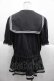 画像2: metamorphose / セーラーギャザーブラウス 1 黒ｘ白 I-25-10-04-045-ME-BL-SA-ZI (2)