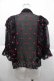 画像2: Angelic Pretty / Petit Heartブラウス  黒ｘ赤 I-25-10-04-046-AP-BL-SA-ZI (2)