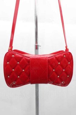 画像1: Angelic Pretty / キルティング宝石リボンポシェット  赤 I-25-10-04-006-AP-BG-HR-ZI