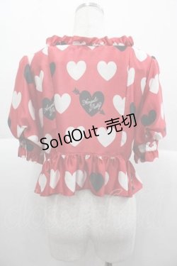 画像2: Angelic Pretty / DOLLY HEARTブラウス  赤 I-25-10-04-050-AP-BL-SA-ZI