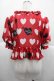 画像2: Angelic Pretty / DOLLY HEARTブラウス  赤 I-25-10-04-050-AP-BL-SA-ZI (2)