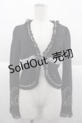 FRILL / 刺 ボレロ  黒ｘ白 I-25-10-04-053-HN-TO-HR-ZI