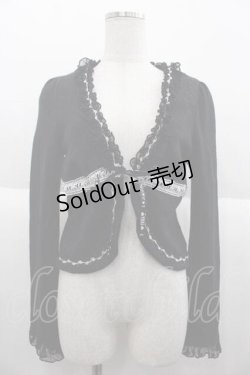 画像1: FRILL / 刺 ボレロ  黒ｘ白 I-25-10-04-053-HN-TO-HR-ZI
