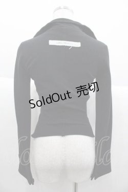 画像2: alice auaa / ワイヤー襟カーディガン  黒 I-25-10-04-064-AA-TO-HR-ZI