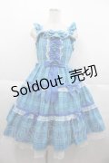 Angelic Pretty / マーガレットドールジャンパースカート  青チェック I-25-10-04-069-AP-OP-SA-ZI