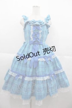 画像1: Angelic Pretty / マーガレットドールジャンパースカート  青チェック I-25-10-04-069-AP-OP-SA-ZI